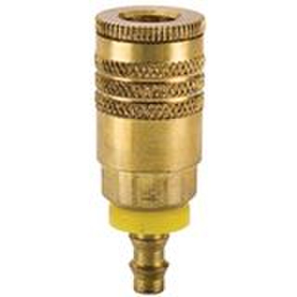 Brass 50 Series Coupler with PushLok Hose Barb Depatie Fluid Power